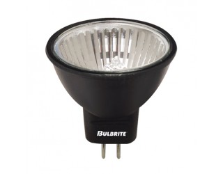 Bulbrite 638200 - FTD/BLK - Halogen - 20 Watt - 12 Volt - MR11 - Bi-Pin (GU4) - Black and Silver Coated - 2,900 Kelvin
