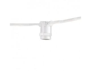 Bulbrite 810050 - STRING15/E12/WHITE - Outdoor Mini String Light - 25 Feet - 15 Candelabra (E12) Sockets - White