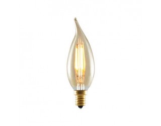 Bulbrite 776503 - LED2CA10/22K/FIL-NOS - LED - 2 Watt - 120 Volt - CA10 - Candelabra (E12) - Antique Finish - 2,200 Kelvin