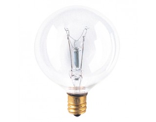 Bulbrite 391125 - 25G16CL2 - 25 Watt - 120 Volt - Incandescent - G16.5 - Candelabra (E12) - Clear - 2,600 Kelvin
