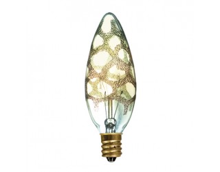 Bulbrite 144020 - 25B10/MAR - 25 Watt - 120 Volt - Incandescent - B10 - Candelabra (E12) - Amber Marble - 2,200 Kelvin