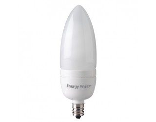 Bulbrite 513008 - CF7/CTF - 7 Watt - 120 Volt - Compact Fluorescent - B10 - Candelabra (E12) - 2,700 Kelvin (Warm White)