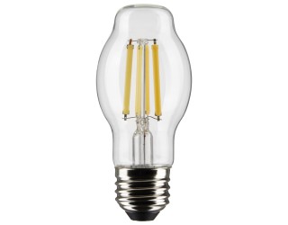 Satco S21334 - 8BT15/CL/LED/927/120V - LED Filament - 120 Volt - 8 Watt - BT15 - Dimmable - RoHS - Wet Location - Medium (E26) - Clear - 2700K (Warm White)