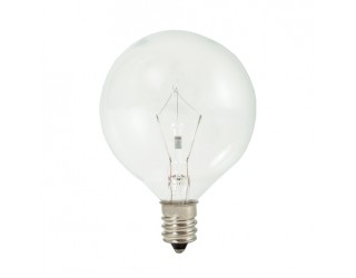 Bulbrite 461260 - KR60G16CL - 60 Watt - 120 Volt - Krypton - G16.5 - Candelabra (E12) - Clear - 2,600 Kelvin