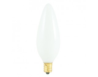 Bulbrite 402025 - 25CTW/32/3 - 25 Watt - 130 Volt - Incandescent - B10 - Candelabra (E12) - White - 2,600 Kelvin