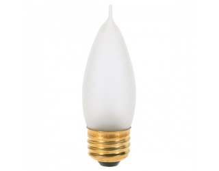 Satco A3667 - 25CA10/F - Incandescent - 130 Volt - 25 Watt - CA10 - Medium (E26) - Dimmable Decorative Light - Frosted Finish