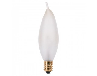 Satco A3678 - 25CA8/F - Incandescent - 130 Volt - 25 Watt - CA8 - Candelabra (E12) - Dimmable Decorative Light - Frosted Finish