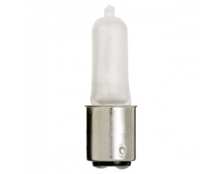 Satco S1920 - 100Q/F/DC - 100 Watt - 120 Volt - Halogen - T4 - DC Bayonet (BA15d) - Frost