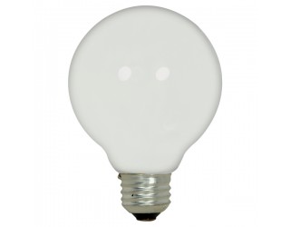 Satco S2438 - 43G25/HAL/WH/120V - 43 Watt - 120 Volt - Decorative Halogen - G25 - Medium (E26) - White - 2,900 Kelvin