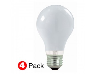 Satco S2448 - 43A19/HAL/ES/SW/120V/4PK - 43 Watt - 120 Volt - Halogen - A19 - Medium (E26) - Soft White - 2,900 Kelvin