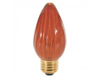 (2 Pack) Satco S2770 - 40F15/A - Incandescent - 120 Volt - 40 Watt - F15 - Medium (E26) - Dimmable Decorative Light - Amber