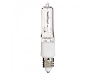 Satco S3157 - 75Q/CL/MC - Halogen - 75 Watt - 120 Volt - T4 - Mini Candelabra (E11) - Clear Finish - 2,900 Kelvin (Warm White)