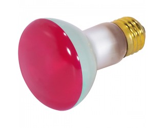 Satco S3200 - 50R20/R - Incandescent - 130 Volt - 50 Watt - R20 - Medium (E26) - Dimmable Reflector - Red