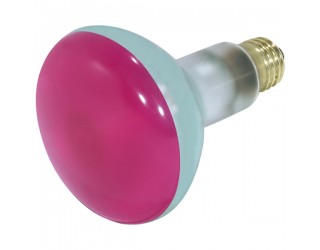 Satco S3213 - 75BR30/PK - Incandescent - 130 Volt - 75 Watt - BR30 - Medium (E26) - Dimmable Reflector - Pink