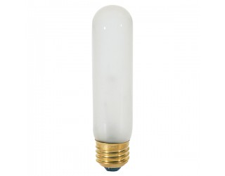 Satco S3251 - 25T10/F - Incandescent - 120 Volt - 25 Watt - T10 - Medium (E26) - Tubular - Dimmable - Frosted Finish