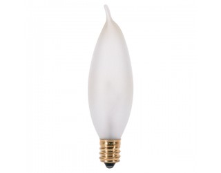 Satco S3277 - 15CA8/F - Incandescent - 120 Volt - 15 Watt - CA8 - Candelabra (E12) - Dimmable Decorative Light - Frosted Finish