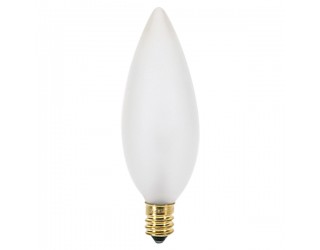 Satco S3285 - 25BA9 1/2/F - Incandescent - 120 Volt - 25 Watt - BA9.5 - Candelabra (E12) - Dimmable Decorative Light - Frosted Finish