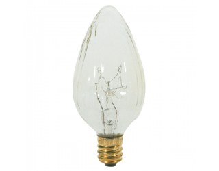 Satco S3371 - 25F10 - Incandescent - 120 Volt - 25 Watt - F10 - Candelabra (E12) - Dimmable Decorative Light - Clear Finish
