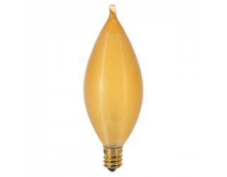 Satco S3406 - 25C11/A - Incandescent - 120 Volt - 25 Watt - C11 - Candelabra (E12) - Dimmable Decorative Light - Spun Amber
