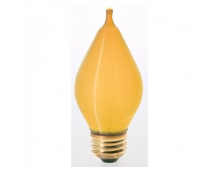 Satco S3416 - 40C15/A - Incandescent - 120 Volt - 40 Watt - C15 - Medium (E26) - Dimmable Decorative Light - Spun Amber - 2,900 Kelvin (Warm White)
