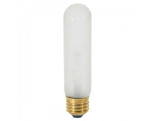 Satco S3701 - 25T10/F - Incandescent - 120 Volt - 25 Watt - T10 - Medium (E26) - Tubular - Dimmable - Frosted Finish