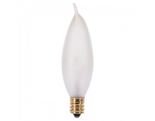 (2 Pack) Satco S3777 - 15CA8/F - Incandescent - 120 Volt - 15 Watt - CA8 - Candelabra (E12) - Dimmable Decorative Light - Frosted Finish