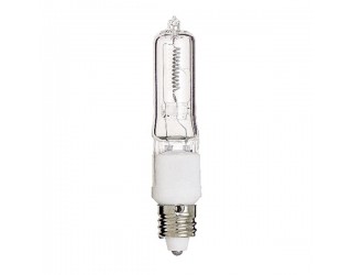Satco S4362 - 500Q/CL/MC/EVR - 500 Watt - 120 Volt - Single Ended Halogen - T4 - Mini Candelabra (E11) - Clear - 2,900 Kelvin