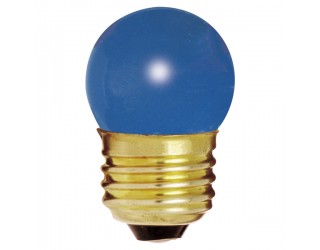 Satco S4508 - 7 1/2S11/B - Incandescent - 120 Volt - 7.5 Watt - S11 - Medium (E26) - Indicator & Sign - Dimmable - Ceramic Blue