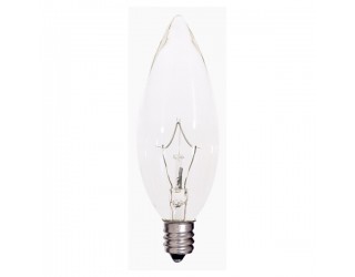 Satco S4995 - KR25BA9 1/2 - Incandescent - 120 Volt - 25 Watt - BA9.5 - Candelabra (E12) - Dimmable Decorative Light - Clear Finish