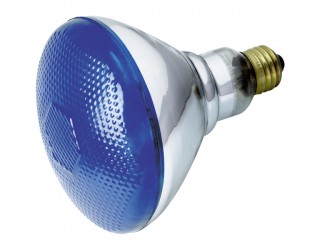 Satco S5006 - 100BR38/B/230V - Incandescent - 230 Volt - 100 Watt - BR38 - Medium (E26) - Dimmable Reflector - Blue