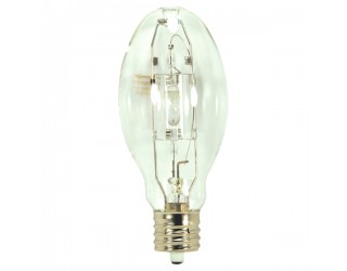 Satco HyGrade S5884 - MP400/ED37/PS/BU/4K - High-Intensity Discharge (HID) - 400 Watt - ED37 - Exclusionary Mogul Screw (EX39) - Metal Halide - Pulse Start - Probe Start - Clear Finish - 4,200 Kelvin (Cool White)