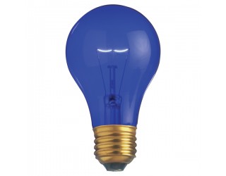 Satco S6082 - 25A/TB - Incandescent - 130 Volt - 25 Watt - A19 - Medium (E26) - General Service - Dimmable - Transparent Blue