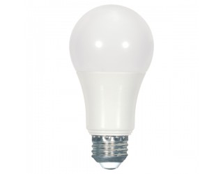Satco S9114 - Non-Dimmable - 9.6A19/LED/2700K/120V - 9.6 Watt - 120 Volt - LED - A19 - Medium (E26) - Frosted White - 2,700 Kelvin