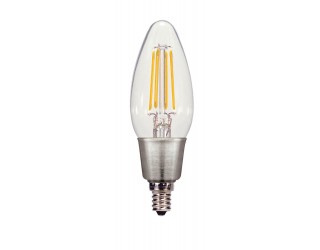 Satco S9570 - 4.5 Watt - 120 Volt - Vintage Filament LED - C11 Torpedo Shape - Candelabra (E12) - Clear - 2,700 Kelvin