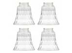 (4 Pack) KOR K22867-4 Glass Ceiling Fan Light Covers Replacement