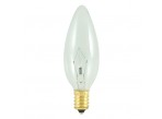 Bulbrite 400460 - 60CTC/E14 - 60 Watt - 130 Volt - Incandescent - B10 - European (E14) - Clear - 2,600 Kelvin