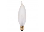 Satco A3677 - 15CA8/F - Incandescent - 130 Volt - 15 Watt - CA8 - Candelabra (E12) - Dimmable Decorative Light - Frosted Finish