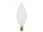Satco S2704 - 40C11 - Incandescent - 120 Volt - 40 Watt - C11 - Candelabra (E12) - Dimmable Decorative Light - Spun White