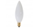 Satco S3289 - 40BA9 1/2/W - Incandescent - 120 Volt - 40 Watt - BA9.5 - Candelabra (E12) - Dimmable Decorative Light - White