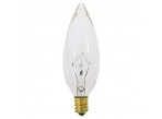 Satco S3390 - 25BA9 1/2 - Incandescent - 120 Volt - 25 Watt - BA9.5 - European (E14) - Dimmable Decorative Light - Clear Finish