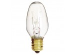 Satco S3691 - 7C7 - Incandescent - 120 Volt - 7 Watt - C7 - Candelabra (E12) - Night Lights & Holiday - Dimmable - Clear Finish