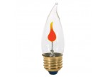 Satco S3757 - 3CA10/Flicker - Incandescent - 120 Volt - 3 Watt - CA10 - Medium (E26) - Dimmable Decorative Light - Clear Finish