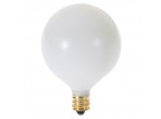 Satco S3825 - 25G16 1/2/W - Incandescent - 120 Volt - 25 Watt - G16.5 - Candelabra (E12) - Dimmable Globe Light - Satin White