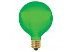 Satco S3835 - 10G12 1/2/G - Incandescent - 120 Volt - 10 Watt - G12.5 - Candelabra (E12) - Dimmable Globe Light - Transparent Green