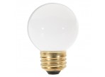 Satco S3841 - 25G16 1/2/W - Incandescent - 120 Volt - 25 Watt - G16.5 - Medium (E26) - Dimmable Globe Light - Gloss White