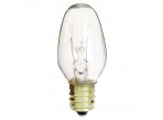 Satco S3903 - 10C7 - Incandescent - 130 Volt - 10 Watt - C7 - Candelabra (E12) - Night Lights & Holiday - Dimmable - Clear Finish