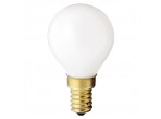 (2 Pack) Satco S4708 - 40G14/W - Incandescent - 130 Volt - 40 Watt - G14 - European (E14) - Dimmable Globe Light - Gloss White