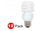 (12 Pack) Satco S7436 - 13T2/E26/2700K/120V/12PK - 13 Watt - 120 Volt - Compact Fluorescent - T2 - Medium (E26) - Spiral CFL - 2,700 Kelvin (Warm White)