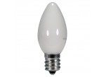Satco S9157 - 0.5 Watt - 120 Volt - LED - C7 - Candelabra (E12) - Coated White - 2,700 Kelvin